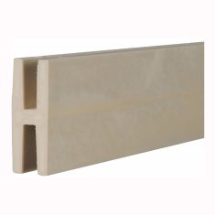Moulure de division en PVC, Kaki, 2 1/4" x 3/4" x 98"
