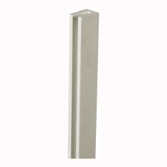 Moulure de finition en PVC, Gris, 1 1/4" x 3/4" x 98"