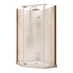 Shower - Begonia - 36" x 36" x 72" - Reversible Door - White and Clear