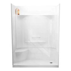 Essence Shower - 59 3/4″ x 30" - Acrylic - White - Right Drain