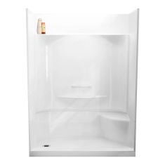 Essence Shower - 59 3/4″ x 30" - Acrylic - White - Left Drain