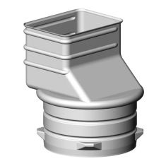 Down-Spout Adapter - 4" - White