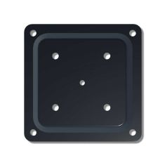 Fixplak 44 Anchor Plate - Black - 4" x 4"