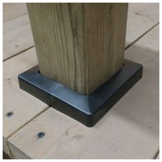 Plakcap 44 Base Cover - 4" x 4" - Black