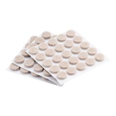 PRO-TEC Self-Adhesive Round Medium Felt Pads - Beige - 3/8" - 75/Pkg