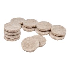 PRO-TEC Self-Adhesive Round Medium Felt Pads - Beige - 1" - 16/Pkg