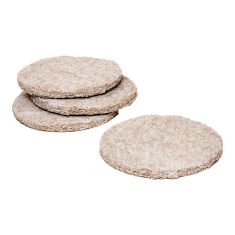 PRO-TEC Self-Adhesive Round Medium Felt Pads - Beige - 1 7/8" - 4/Pkg