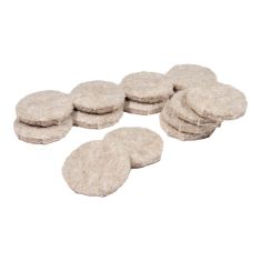 PRO-TEC Self-Adhesive Round Medium Felt Pads - Beige - 1 1/8" - 16/Pkg