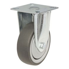 Gray Thermoplastic Rubber Casters for General Use - Model: Rigid - 3" x 100 mm