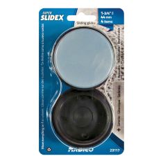 SUPER SLIDEX Gray Round Ultra-Sliding Glides - 1 3/4" - 4/Pkg