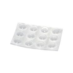 PRO-TEC PVC Round Bumper Pads - Clear - 3/8 in x 3 mm - 12/Pkg