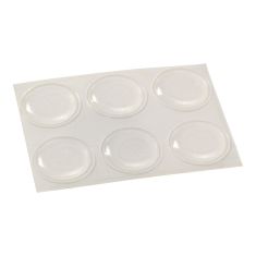 PRO-TEC PVC Round Bumper Pads - Clear - 3/4 in x 2.2 mm - 6/Pkg