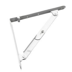 Folding Shelf Bracket - White - 25 mm x 200 mm