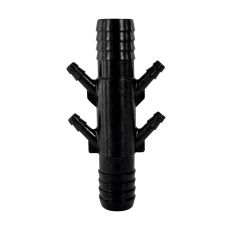 Double fourche en plastique, noir, 3/4"