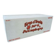 Boîte lithographiée pour cannes de sirop d'érable, blanc, 8 x 540 ml