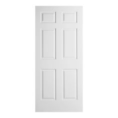 Interior Door With 6 Panels - White - 1 3/8" x 24" x 80"