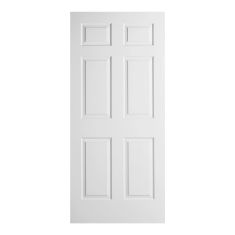 Interior Door With 6 Panels - White - 1 3/8" x 28" x 80"