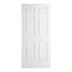 Interior Door With 6 Panels - White - 1 3/8" x 30" x 80"