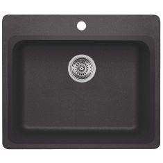 Kitchen Sink - Vision - 1 Bowl - 1 Hole - Silgranit - Cinder - 25" x 21" x 8"