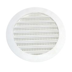 Plastic Round Mini Louver - 3" - White