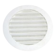 Plastic Round Mini Louver - 4" - White