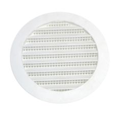 Plastic Round Mini Louver - 6" - White