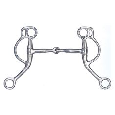 Mors entrainement en "D", chrome, 4 3/4"