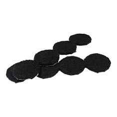 PRO-TEC Self-Adhesive Round Medium Felt Pads - Black - 1 1/8" - 16/Pkg