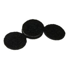 PRO-TEC Self-Adhesive Round Medium Felt Pads - Black - 1 1/2" - 8/Pkg