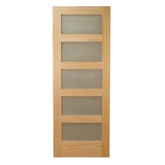 5 Frosted Glasses Shaker Door - 1 3/8" x 24" x 80"