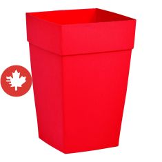 Jardinière Harmony haute à auto-arrosage, 16" x 14" x 16", rouge