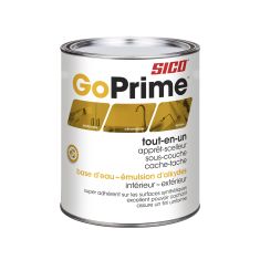 GoPrime Primer-Sealer Undercoater Stain Killer  - All-in-One - Water-Based - Alkyd Emulsion - Interior - Exterior - White - 946 ml