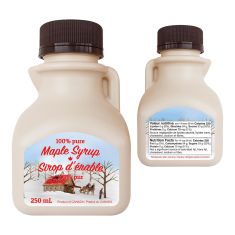Cruchon à sirop carré en plastique, 250 ml