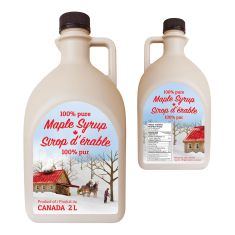 Cruchon à sirop carré en plastique, 2 l