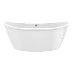 Delsia Freestanding Bathtub - 60" x 32" - Applied Acrylic - White
