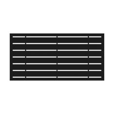 Panneau décoratif, 2' x 4', noir