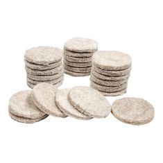 ECO FELTAC - Beige Round Felt Pads - 38 mm - 24/Pkg