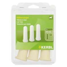 Tétine à perçage rond en caoutchouc pour seaux à veau, blanc, 100 mm