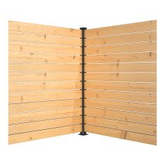 Ensemble de poteaux de coin, 72", noir
