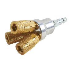 Manifold with 3 plugs for air hose