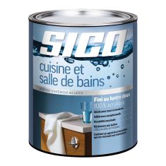 Paint SICO Kitchen and Bathroom, Smooth, Pure White, 946 mL