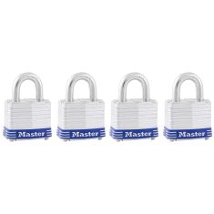 Pin tumbler padlock - 1 1/2" x 3/4" - 4/Pkg
