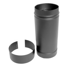 Double Face Pipe - Flat Black - 1200° F - 6" x 12 - 18"