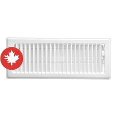 Registre à plancher, blanc, 4" x 10"