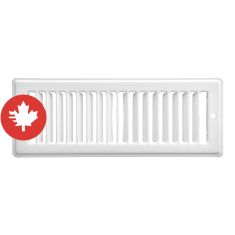 Grille plate, blanc, vrac, 3" x 10"