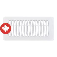 Registre à plancher, blanc, 3" x 10"