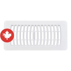 Registre à plancher, blanc, 4" x 10"