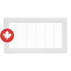 Grille à plancher de retour d'air, blanc, 8" x 14"