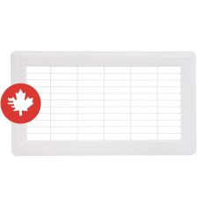 Grille à plancher de retour d'air, blanc, 6" x 14"