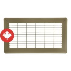 Grille à plancher de retour d'air, brun, 14" x 14"